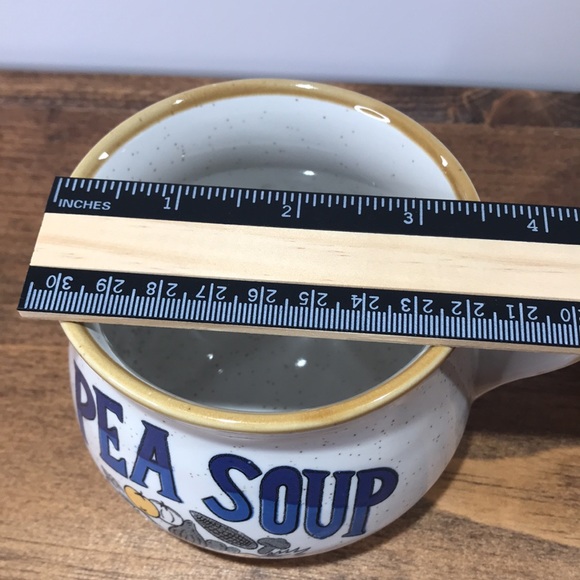 ✨Sold✨ Vintage Stoneware Pea Soup Mugs Set Of Two Made In Korea - Picture 11 of 11